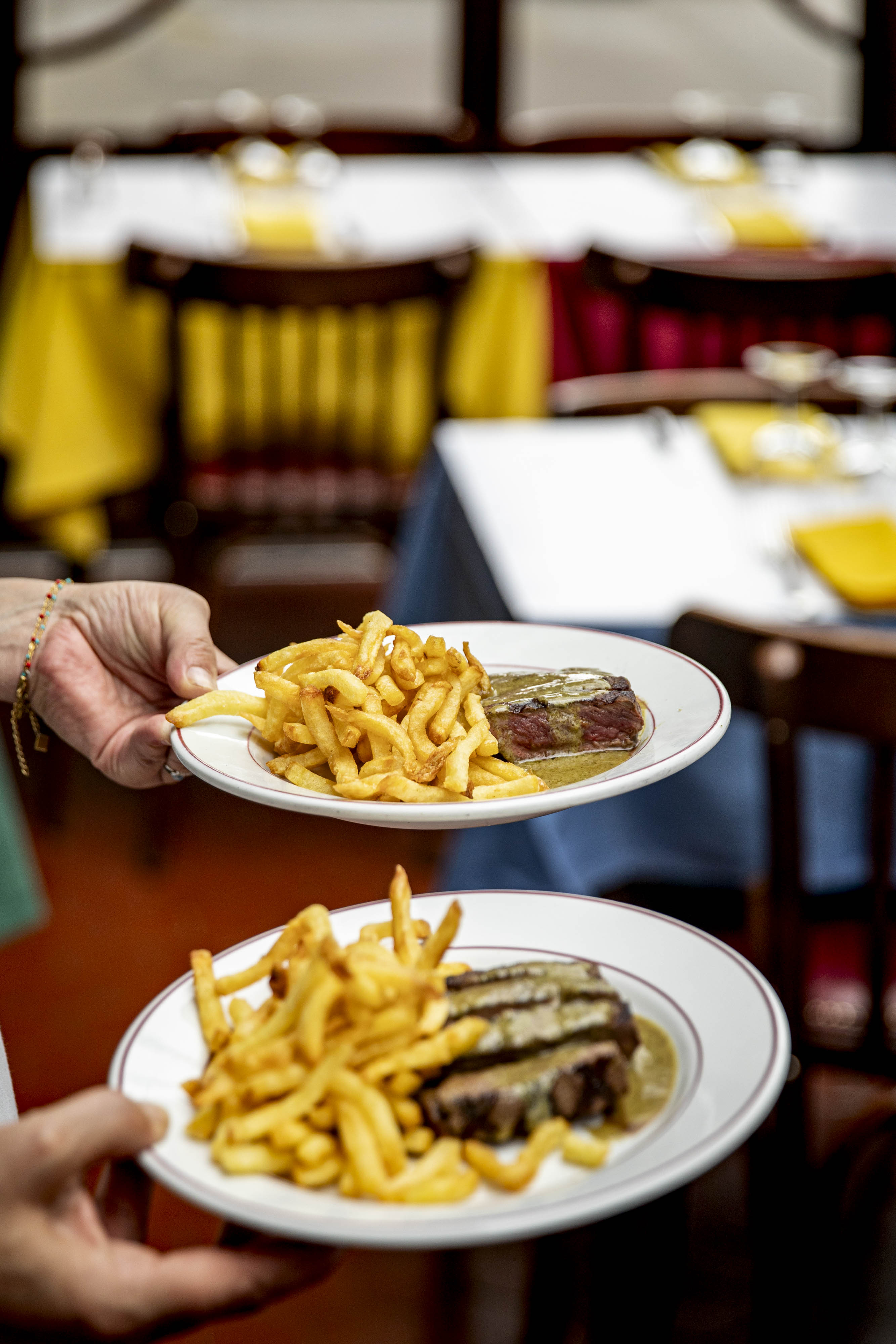 La viande servie avec sa sauce